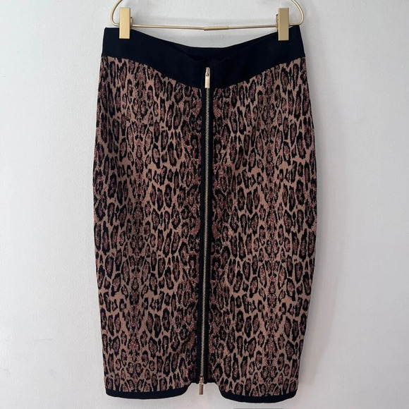 Cache leopard double zip skirt - Picture 1 of 6